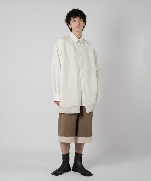 Wizzard（ウィザード）の「Wizzard ウィザード / LAYERED LONG SHIRT / W24SS-SH030（シャツ/ブラウス・メンズ・ブラック/ブルー系その他/ホワイト系その他・2）」の4枚目の写真