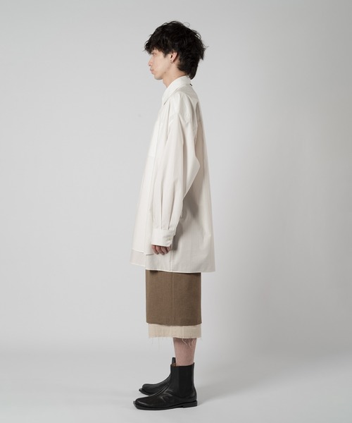 Wizzard（ウィザード）の「Wizzard ウィザード / LAYERED LONG SHIRT / W24SS-SH030（シャツ/ブラウス・メンズ・ブラック/ブルー系その他/ホワイト系その他・2）」の5枚目の写真