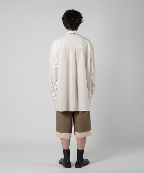 Wizzard（ウィザード）の「Wizzard ウィザード / LAYERED LONG SHIRT / W24SS-SH030（シャツ/ブラウス・メンズ・ブラック/ブルー系その他/ホワイト系その他・2）」の6枚目の写真