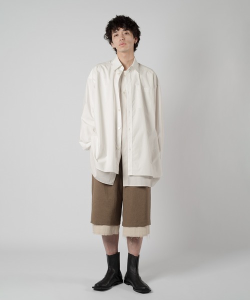 Wizzard（ウィザード）の「Wizzard ウィザード / LAYERED LONG SHIRT / W24SS-SH030（シャツ/ブラウス・メンズ・ブラック/ブルー系その他/ホワイト系その他・2）」の7枚目の写真