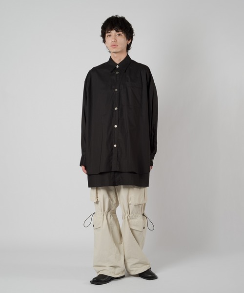 Wizzard（ウィザード）の「Wizzard ウィザード / LAYERED LONG SHIRT / W24SS-SH030（シャツ/ブラウス・メンズ・ブラック/ブルー系その他/ホワイト系その他・2）」の8枚目の写真