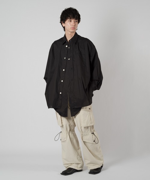 Wizzard（ウィザード）の「Wizzard ウィザード / LAYERED LONG SHIRT / W24SS-SH030（シャツ/ブラウス・メンズ・ブラック/ブルー系その他/ホワイト系その他・2）」の9枚目の写真