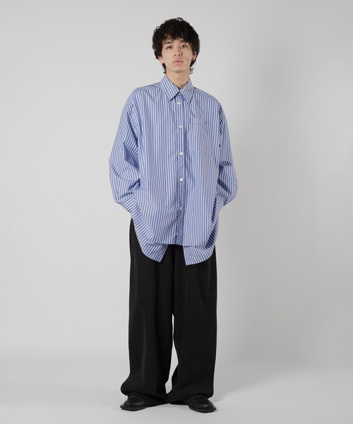 Wizzard（ウィザード）の「Wizzard ウィザード / LAYERED LONG SHIRT / W24SS-SH030（シャツ/ブラウス・メンズ・ブラック/ブルー系その他/ホワイト系その他・2）」の10枚目の写真