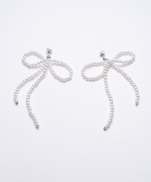 one after another NICE CLAUP | パールリボンピアス/イヤリング(イヤリング)