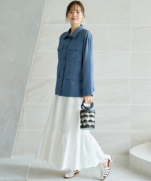 miclat（ミクラ）の「大きいサイズ　レーススカート　miclat（スカート・レディース・ネイビー/オフホワイト・L/LL/3L/4L/5L）」の22枚目の写真