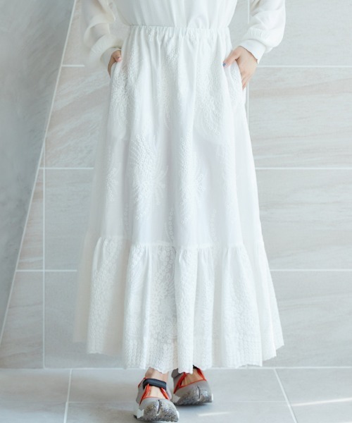 miclat（ミクラ）の「大きいサイズ　レーススカート　miclat（スカート・レディース・ネイビー/オフホワイト・L/LL/3L/4L/5L）」の19枚目の写真