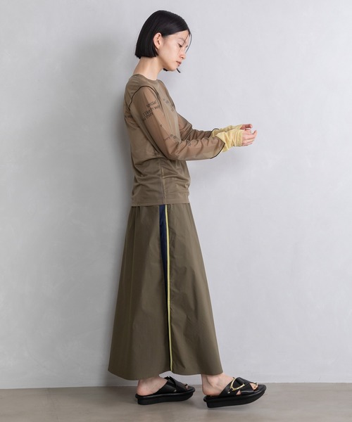 MARECHAL TERRE(マルシャルテル)の「ラインスカート(スカート・レディース・ブラック/ホワイト系/ブラック系/カーキ・MEDIUM)」の12枚目の写真