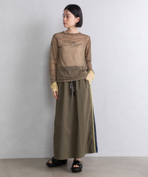 MARECHAL TERRE(マルシャルテル)の「ラインスカート(スカート・レディース・ブラック/ホワイト系/ブラック系/カーキ・MEDIUM)」の13枚目の写真