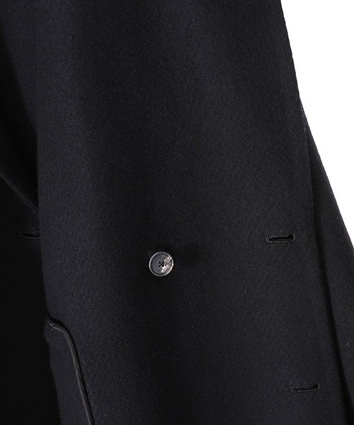 ATON（エイトン）の「ATON / エイトン：SUPER 160S DOUBLE MELTON SHAWL COLLER COAT：SCAGNW0400[DEA]（チェスターコート・レディース・ネイビー・2）」の6枚目の写真