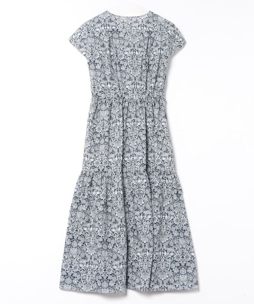 aunt lily(アントリリー)の「ブロックプリント カシュクールワンピース|ワンピース 総柄 ロング丈 ギャザー カシュクール きれいめ 体型カバー お出かけ 大人カジュアル(ワンピース・レディース・ブルー/ネイビー・13号/11号/9号/7号)」の13枚目の写真