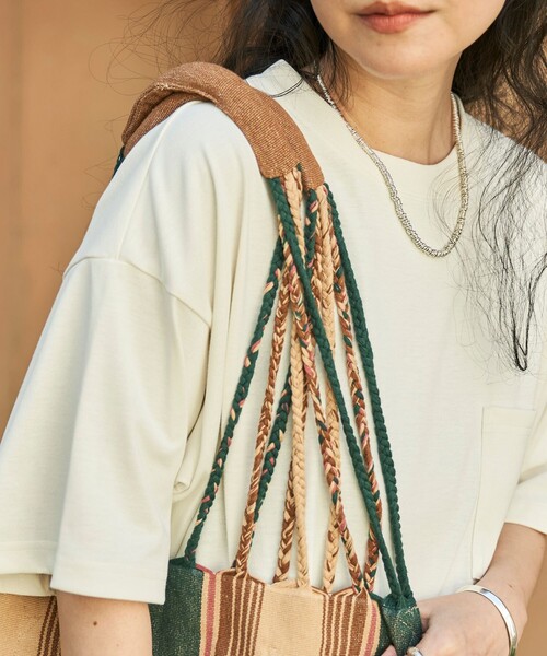 DULTON（ダルトン）の「DULTON/ダルトン Hanmmock tote L / ハンモックトート L（トートバッグ・レディース・オレンジ/レッド/サックスブルー/オリーブ・ONE SIZE）」の10枚目の写真