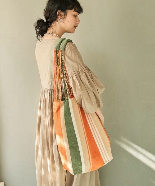 DULTON（ダルトン）の「DULTON/ダルトン Hanmmock tote L / ハンモックトート L（トートバッグ・レディース・オレンジ/レッド/サックスブルー/オリーブ・ONE SIZE）」の13枚目の写真