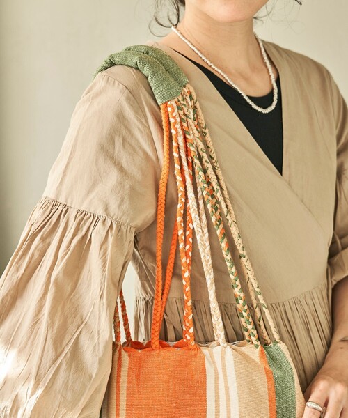 DULTON（ダルトン）の「DULTON/ダルトン Hanmmock tote L / ハンモックトート L（トートバッグ・レディース・オレンジ/レッド/サックスブルー/オリーブ・ONE SIZE）」の14枚目の写真