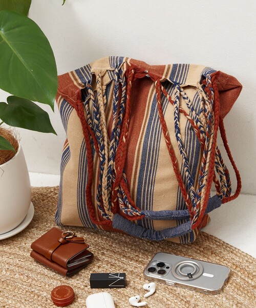 DULTON（ダルトン）の「DULTON/ダルトン Hanmmock tote L / ハンモックトート L（トートバッグ・レディース・オレンジ/レッド/サックスブルー/オリーブ・ONE SIZE）」の18枚目の写真