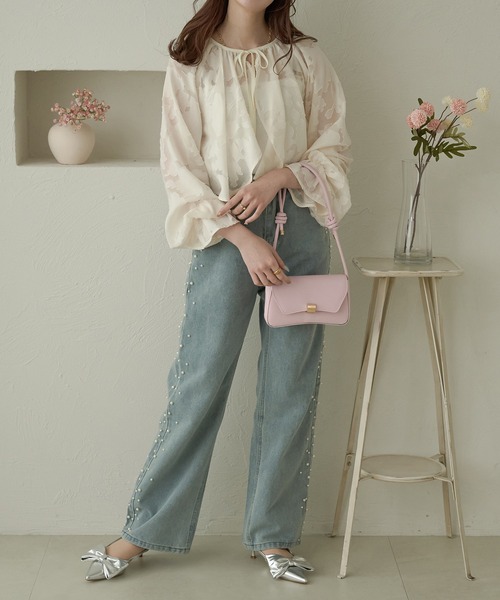 Ambre Neige（アンブルネージュ）の「２ｗａｙアソートオパールブラウス／【WEB/EC限定商品】（シャツ/ブラウス・レディース・ブラック/ライトベージュ/アイボリー・FREE）」の7枚目の写真