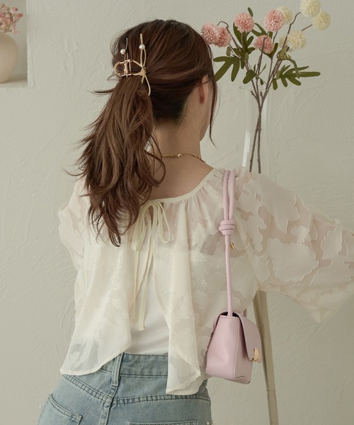 Ambre Neige（アンブルネージュ）の「２ｗａｙアソートオパールブラウス／【WEB/EC限定商品】（シャツ/ブラウス・レディース・ブラック/ライトベージュ/アイボリー・FREE）」の8枚目の写真