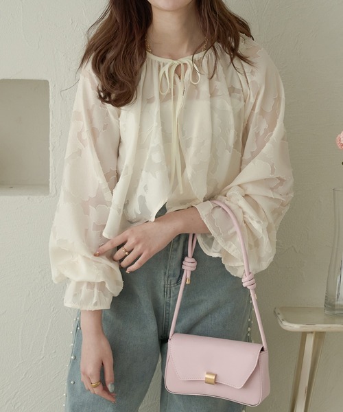 Ambre Neige（アンブルネージュ）の「２ｗａｙアソートオパールブラウス／【WEB/EC限定商品】（シャツ/ブラウス・レディース・ブラック/ライトベージュ/アイボリー・FREE）」の18枚目の写真