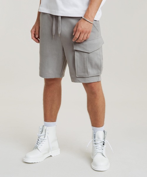 G-STAR(ジースター)の「ONE POCKET SWEAT SHORTS/ワンポケットカーゴスウェットショートパンツ(その他パンツ・メンズ・ブルー/グレー・SMALL/MEDIUM/LARGE/X-LARGE/X-SMALL)」の2枚目の写真