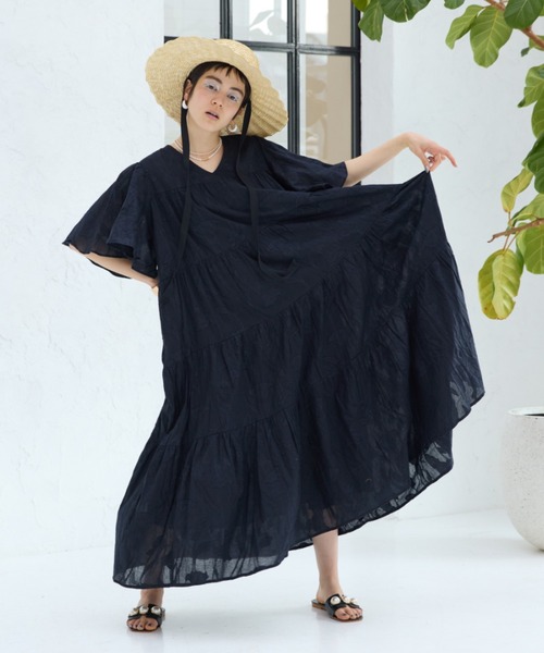 MARCHESA NOTTE ジャカード ミディワンピース アップリケ 2色 DRESS+ パーティードレス セットアップ ブラウス ジャンパー