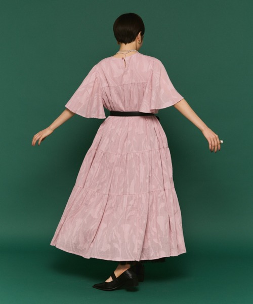 MARCHESA NOTTE ジャカード ミディワンピース アップリケ 2色 ジャガードリゾートワンピース（ワンピース）｜manana suerte