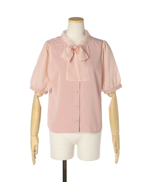 F i.n.t（フィント）の「ピコミシンシアーボウタイブラウス/fint（シャツ/ブラウス・レディース・オフホワイト/ピンクベージュ・FREE）」の19枚目の写真