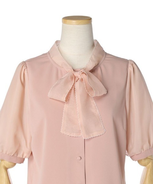 F i.n.t（フィント）の「ピコミシンシアーボウタイブラウス/fint（シャツ/ブラウス・レディース・オフホワイト/ピンクベージュ・FREE）」の10枚目の写真