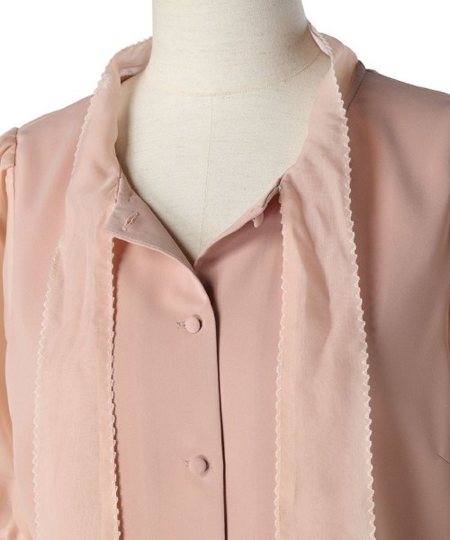 F i.n.t（フィント）の「ピコミシンシアーボウタイブラウス/fint（シャツ/ブラウス・レディース・オフホワイト/ピンクベージュ・FREE）」の11枚目の写真