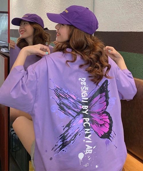 Miniministore（ミニミニストア）の「ロゴTシャツ レディース 韓国 春夏（Tシャツ/カットソー・レディース・ホワイト/ブラック/パープル・FREE）」の4枚目の写真