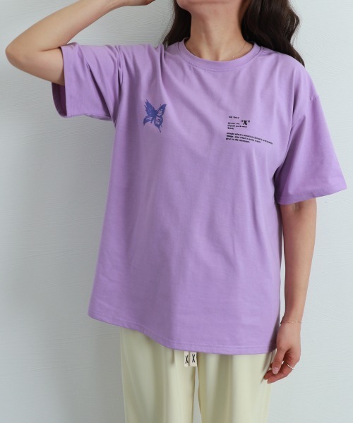Miniministore（ミニミニストア）の「ロゴTシャツ レディース 韓国 春夏（Tシャツ/カットソー・レディース・ホワイト/ブラック/パープル・FREE）」の8枚目の写真