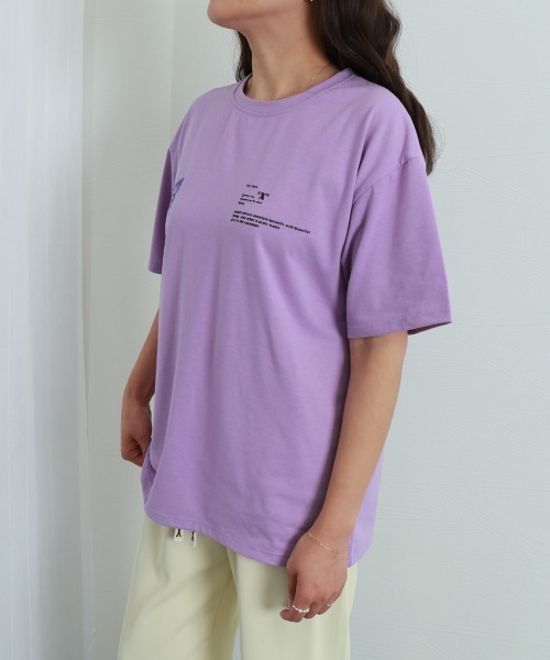 Miniministore（ミニミニストア）の「ロゴTシャツ レディース 韓国 春夏（Tシャツ/カットソー・レディース・ホワイト/ブラック/パープル・FREE）」の10枚目の写真