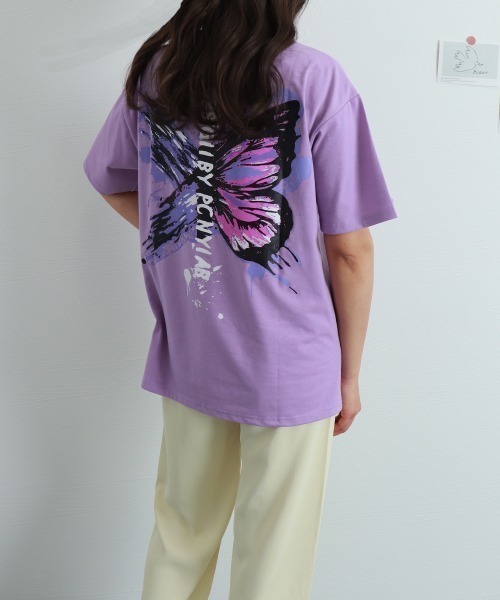 Miniministore（ミニミニストア）の「ロゴTシャツ レディース 韓国 春夏（Tシャツ/カットソー・レディース・ホワイト/ブラック/パープル・FREE）」の12枚目の写真