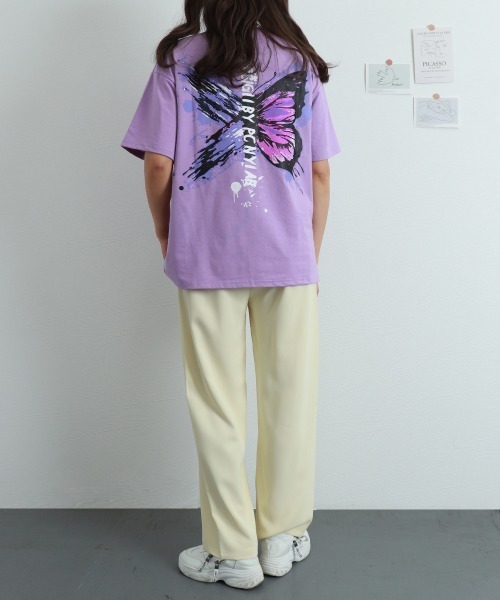 Miniministore（ミニミニストア）の「ロゴTシャツ レディース 韓国 春夏（Tシャツ/カットソー・レディース・ホワイト/ブラック/パープル・FREE）」の15枚目の写真