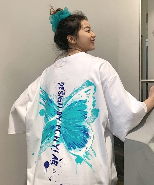 Miniministore（ミニミニストア）の「ロゴTシャツ レディース 韓国 春夏（Tシャツ/カットソー・レディース・ホワイト/ブラック/パープル・FREE）」の17枚目の写真