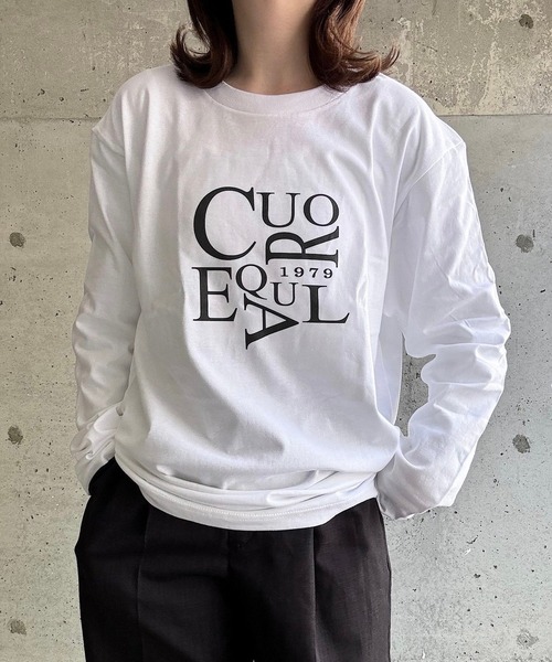 cuorequal(クオレコール)の「cuorequalロゴTシャツ(Tシャツ/カットソー・レディース・ホワイト・MEDIUM/LARGE)」の2枚目の写真