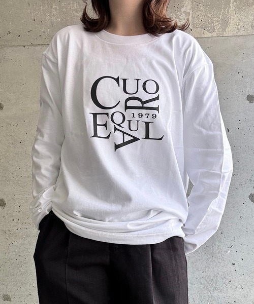 cuorequal(クオレコール)の「cuorequalロゴTシャツ(Tシャツ/カットソー・レディース・ホワイト・MEDIUM/LARGE)」の3枚目の写真