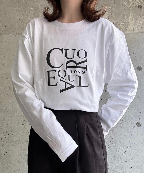 cuorequal(クオレコール)の「cuorequalロゴTシャツ(Tシャツ/カットソー・レディース・ホワイト・MEDIUM/LARGE)」の4枚目の写真