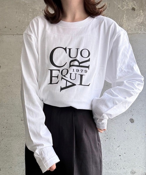 cuorequal(クオレコール)の「cuorequalロゴTシャツ(Tシャツ/カットソー・レディース・ホワイト・MEDIUM/LARGE)」の5枚目の写真