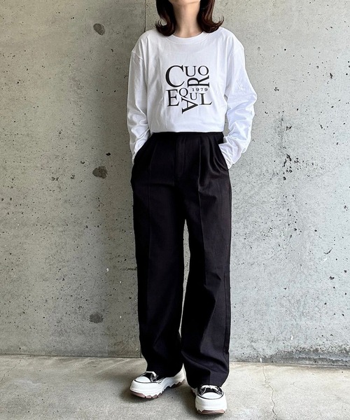 cuorequal(クオレコール)の「cuorequalロゴTシャツ(Tシャツ/カットソー・レディース・ホワイト・MEDIUM/LARGE)」の6枚目の写真