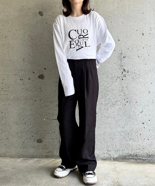 cuorequal(クオレコール)の「cuorequalロゴTシャツ(Tシャツ/カットソー・レディース・ホワイト・MEDIUM/LARGE)」の7枚目の写真