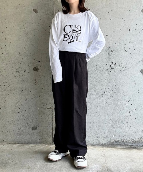 cuorequal(クオレコール)の「cuorequalロゴTシャツ(Tシャツ/カットソー・レディース・ホワイト・MEDIUM/LARGE)」の8枚目の写真