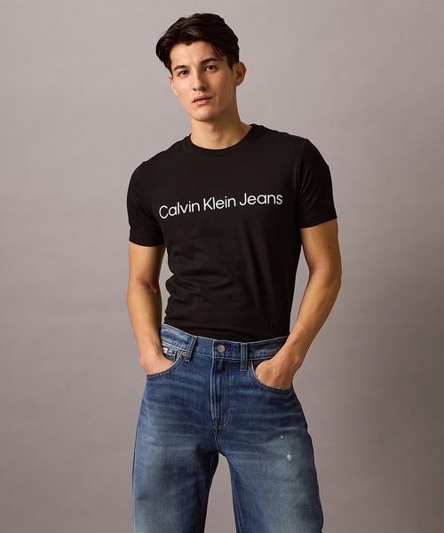 tシャツ 「 /カルバンクライン」 ロゴプリント ショートスリーブTシャツ レディース Calvin Klein（カルバン・クライン）の「[Calvin Klein/カルバン