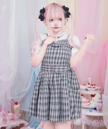 最終お値下げ♡familiar♡ワンピース♡新品♡110♡ Hauls（ハウルズ）の「小悪魔ちゃんチェックわんぴ（ワンピース