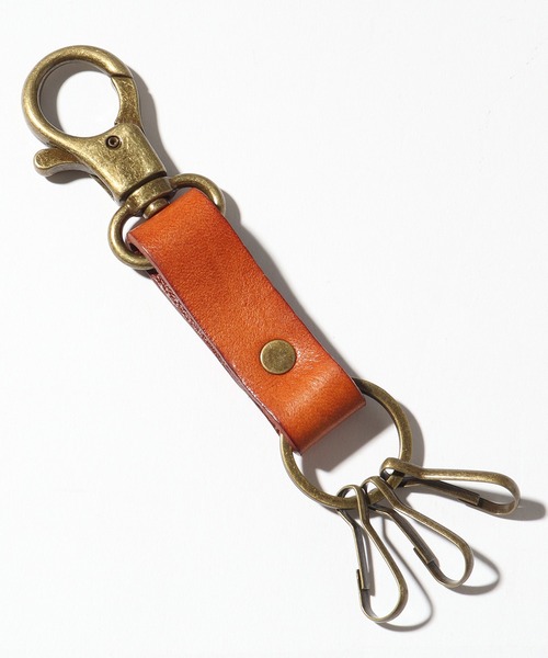 UNIVERSAL OVERALL(ユニバーサルオーバーオール)の「【UNIVERSAL OVERALL/ユニバーサルオーバーオール】LEATHER KEY HOOK/レザーキーフック キーリング(キーホルダー・メンズ・ブラウン/ダークブラウン/ブラック・FREE)」の4枚目の写真