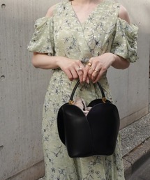 NiiNa | 【NiiNa】【高品質牛革】2wayハートモチーフくしゅくしゅワンハンドルバッグ（インナーポーチ付き）(ハンドバッグ)