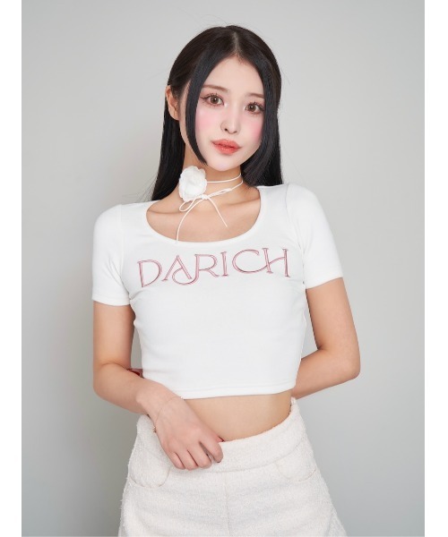 Darich(ダーリッチ)の「ロゴショートTシャツ(Tシャツ/カットソー・レディース・ブラック/ホワイト・FREE)」の2枚目の写真