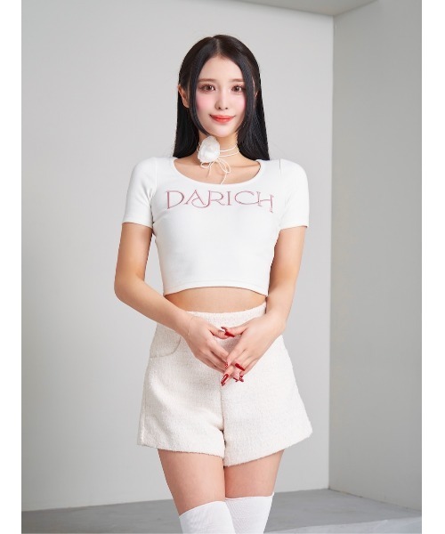 Darich(ダーリッチ)の「ロゴショートTシャツ(Tシャツ/カットソー・レディース・ブラック/ホワイト・FREE)」の6枚目の写真