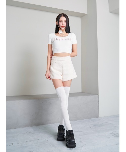 Darich(ダーリッチ)の「ロゴショートTシャツ(Tシャツ/カットソー・レディース・ブラック/ホワイト・FREE)」の7枚目の写真