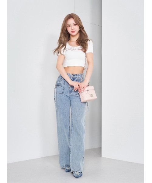 Darich(ダーリッチ)の「ロゴショートTシャツ(Tシャツ/カットソー・レディース・ブラック/ホワイト・FREE)」の9枚目の写真