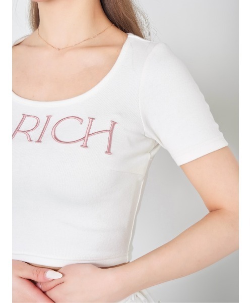 Darich(ダーリッチ)の「ロゴショートTシャツ(Tシャツ/カットソー・レディース・ブラック/ホワイト・FREE)」の15枚目の写真