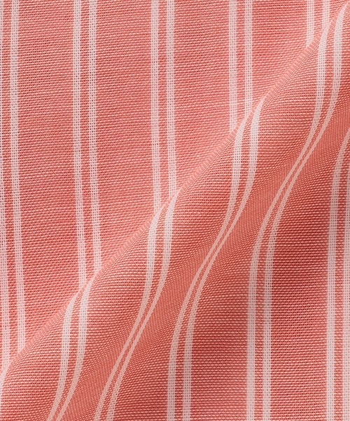 TOKYO SHIRTS(トウキョウシャツ)の「綿100% Wガーゼ ボタンダウン 半袖カジュアルシャツ(ポロシャツ・メンズ・スモークピンク・LL/M/L)」の5枚目の写真